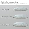 HOXXME Shredded Memory Foam Pillows for Sleeping, Cooling Bamboo Memory Foam Bed Pillow 2 Pack, Queen Size Firm Pillow Gel for Neck Support, Hotel Quality Bed Rest Pillow(Queen Set of 2)