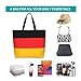 TKDYVAI Germany Grocery Bag German Flag Sling Bags Germans Tote Handbag