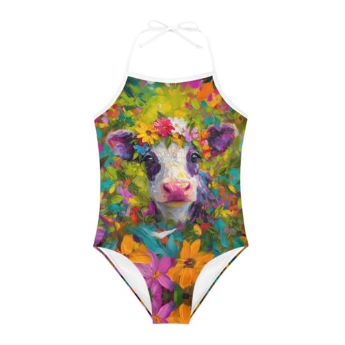 Girls One-Piece Swimsuit Cute Animal Prints Beach Swimwear Bathing Suit for 3-8 Years