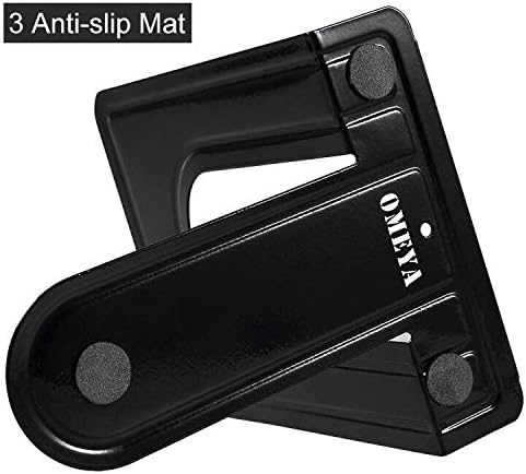 Miniatura 3 de Sujetalibros para estantes, extremos para libros para libros pesados, sujetalibros de metal antideslizantes para oficina, resistentes, color negro,