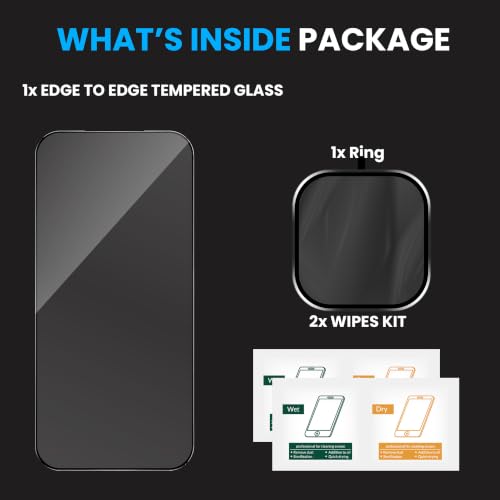 Image of FIRST MART Tempered Glass for Xiaomi 17T 5G with Black Camera Ring Guard & Installation Kit | HD Clear Edge-to-Edge Screen Protector, Scratch Resistant, Case-Friendly | Pack of 1
