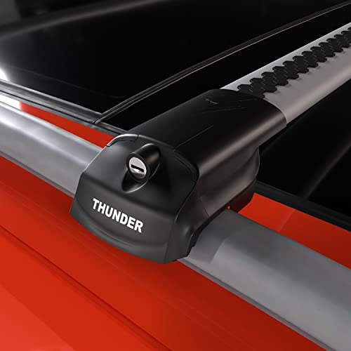 Thunder Carrier TRX1 Roof Rack For C4 CACTUS HATCHBACK 2014-ONWARD Grey Aluminium Roof Rack Cross Bars Lockable - Fit Raised Side Rails Roof Rails Cross Bar, Rail Carrier - Image 3