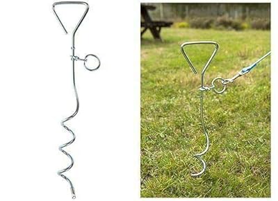 Summit Dog Tether Spiral Corkscrew Stake Anchor Camping Caravan Outdoor