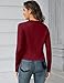 Totatuit Womens Zip Up Cardigan Sweaters Lightweight Crew Neck Trendy Jackets Long Sleeve Outfits Fall Fashion 2025 Clothing Wine Red