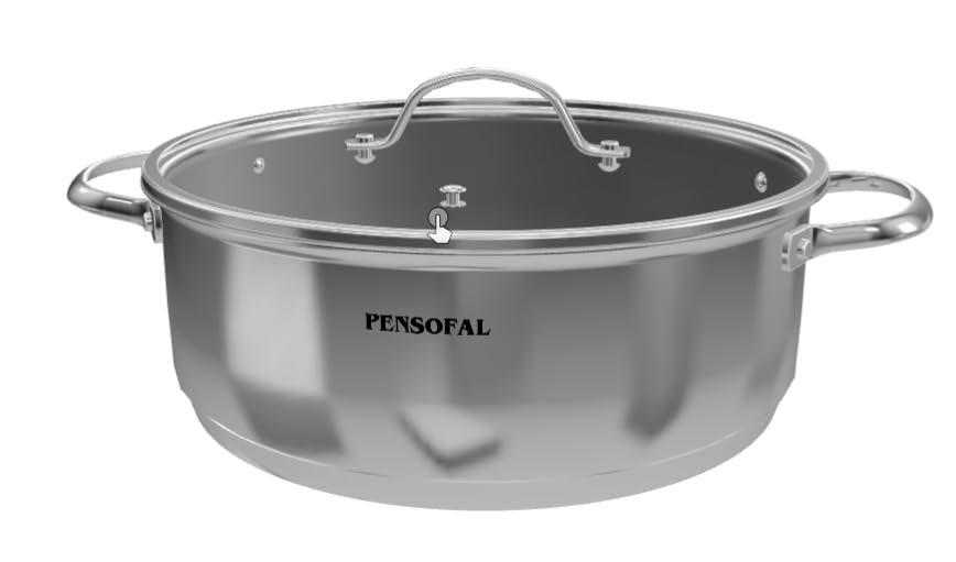 Cacerola 28 con tapa de vidrio EVO-Ceram olla antiadherente honda
