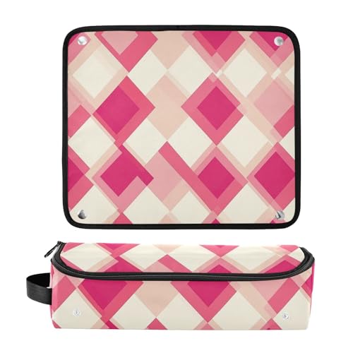 Organizador de Herramientas para Cabello 2 en 1 y Tapete Resistente al Calor con Cierre Impermeable Portátil para Planchas, Alisadores y Rizadores miniatura 3