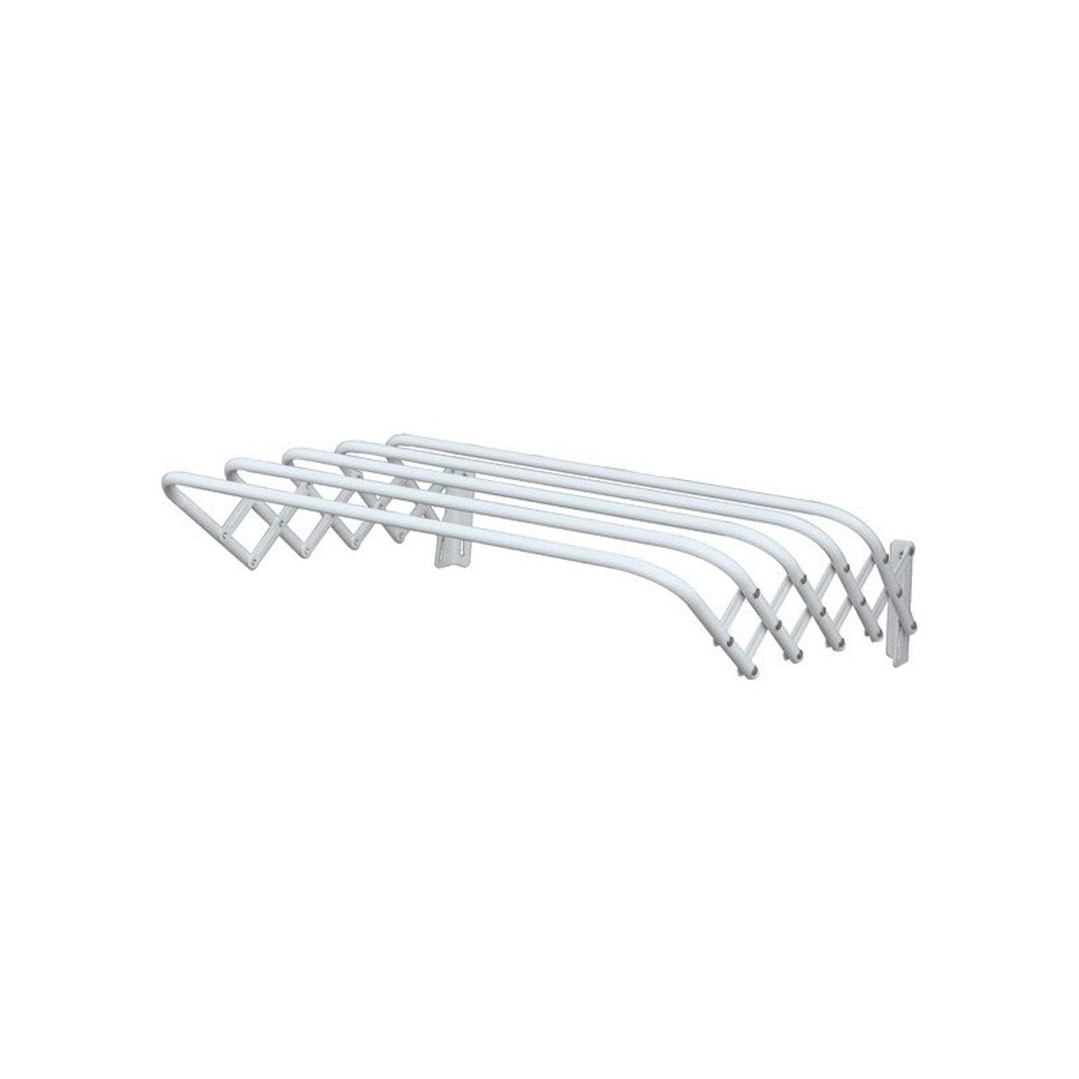 MSV, Stendibiancheria in Metallo Robusto ed Elegante, Ideale per asciugare efficacemente Il bucato in Ambienti Interni ed Esterni, Dimensioni 100 x 45 x 19 cm, Bianco
