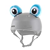 ParaWild Frog Helmet Accessories w/Sticky Hook & Loop Fastener Adhesive (Helmet not Included), Fun Helmet Eyes/Ears/Cover for Snowboarding, Skiing, Biking, Cycling, Skating for Kids and Adults