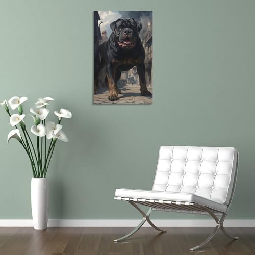 Décoration murale Rottweiler image sur toile salon 50x75 - 5