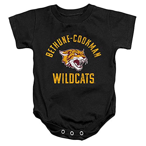 Bethune-Cookman University Official Wildcats Logo Unisex Infant Snap Suit for Baby,Black, 12 Months