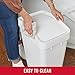 Rubbermaid Swing Top Waste Container for Home and Kitchen, Easy Access Disposal and Slim Modern Trash Can with Lid, 12.2 Gallon Capacity, White