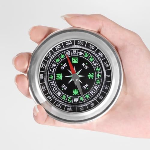 Brújula portátil multifuncional de 7.6 cm de diámetro miniatura 4