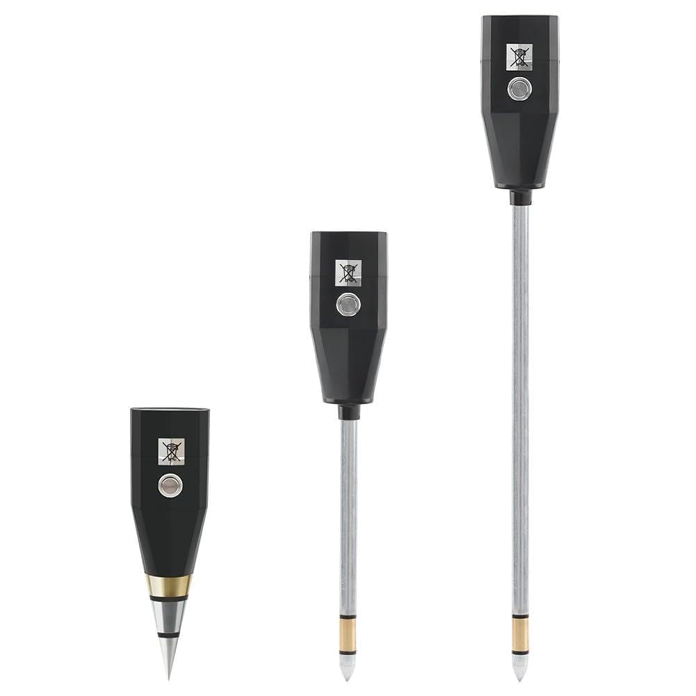 Testeur de pH du sol, capteur d'humidité portable avec électrode en métal et grand écran, testeur précis de plage de pH de 1 à 8 pour jardin, ferme, pelouse et plantes d'intérieur (noir)