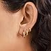 Risamil 3Pairs Gold Hoop Earrings for Women Trendy, Dainty 14K Gold Plated Hoops Huggie Earrings Chunky Earring Stacks Cute Earring Set Gold Jewelry Set for Women Gifts Fashion Accessories