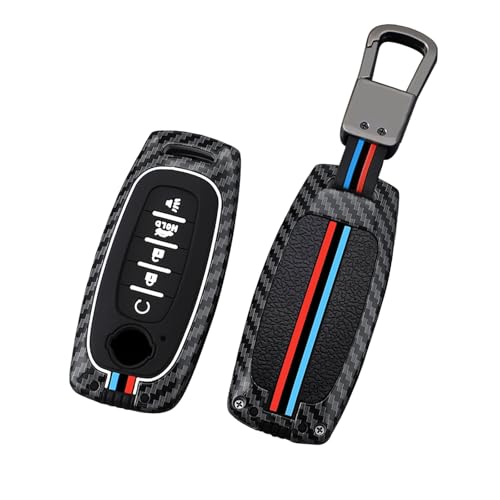 Coque de clé de voiture compatible avec Nissan Ariya Qashqai étui silicone 5 boutons