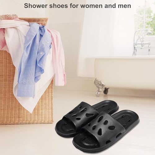 FINLEOO Shower Shoes for Women Men, Comfortable Quick Drying Pool Slides, Non-Slip Beach Sandals Arch Support Bathroom Travel College Dorm Shower Slippers2