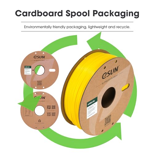 Image of eSUN High Speed ABS+ Filament 1.75mm, Excellent Layer Adhesion 3D Printer Filament Speedy ABS Plus for Fast Printing, 1KG Spool (2.2 LBS) 3D Printing Filament for 3D Printers, Yellow