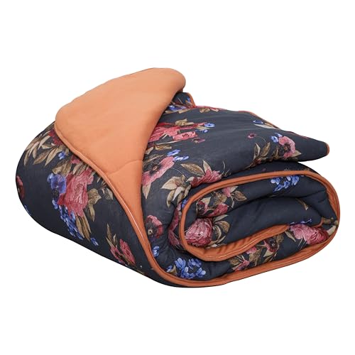 Edredom Estampado 1 Peça Portallar Casa Duo Viena/Arenito Solteiro