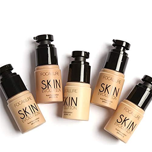 FOCALLURE Liquid Makeup Foundation for Face, Concealer Moisturizer Matte Oil Control Cream Powder,Long Lasting Waterproof Full Coverage Makeup Kit (Z3)