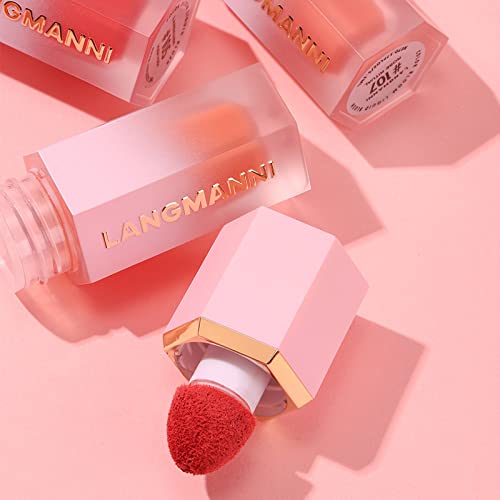 Domality 4Pcs Hangover Red Wine Blusher Set With Sponge Tip, Long Wearing, Dewy Finish, Easily Blendable, Nourishing, Smudge Proof, Natural Looking Multi-Purpose Blush For Cheeks, Eyes, Lips #TOP6