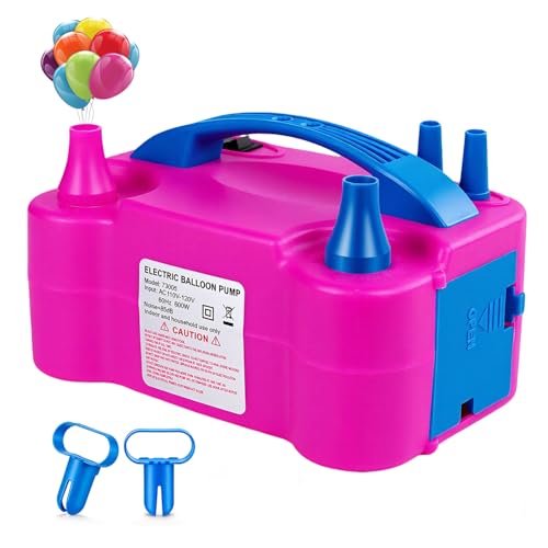 Electric Balloon Pump, Portable Electric Balloon Blower Machine Balloon Air Pump, Dual Nozzle 110V 600W Balloon Inflator for Party Decoration Christma