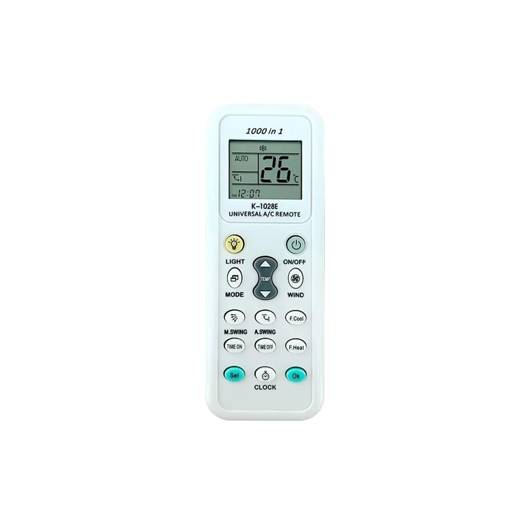 1 Unidad de Control Remoto Aire Acondicionado LCD Compatible con Sharp, Hamilton A/CK-1028E, también Compatible Wi