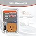 Surge Protector Refrigerator Adjustable Wall Socket Voltage Protector for Home Appliances,Brownout Single Outlet with Over/Under Voltage Protection 140J 120V 15A 1800W