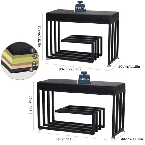 Siège en cuir synthétique et banc de rangement pour entrée ordonnée - 3