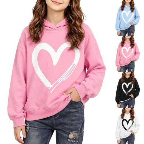 fartey Girls Sweatshirt Zip Up Fleece Pullover Long Sleeve Soft Top Pocket - image 1
