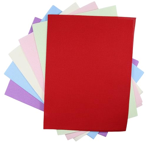 Image of KCS 6 pc of 12 inch x 18 inch (30cmx45cm) Counted Cotton Aida Cloth Cross Stitch Fabric (14CT-E)