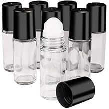 8 Pack 30ml Glass Roll On Bottles Empty Deodorant Containers Travel Glass Roller Ball Bottles For DIY Essential Oil Sunscreen Moisturizer Perfume Aromatherapy