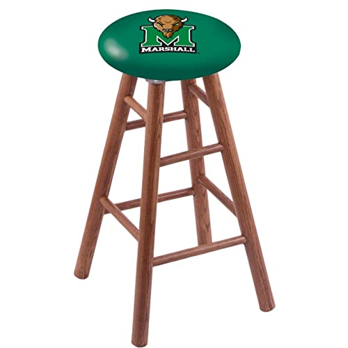 Holland Bar Stool Co. Oak Extra Tall Bar Stool in Medium Finish with Marshall Seat by The