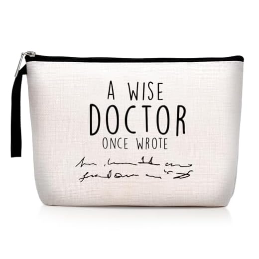Hanamiya Na Doctor Gifts for Women, Thank You Appreciation Doctor Gifts. Funny Doctor Birthday Gifts, Christmas, Medical Graduation Gifts for Women Funny Makeup Bag-A Wise Doctor Once Wrote