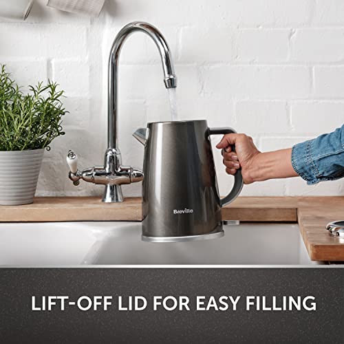 Breville Aura Electric Kettle | 1.7L | 3kW Fast Boil | Shimmer Grey [VKT232]