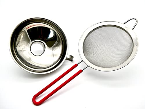 Ico 0.5 Liter (1 Pint) Professional Stainless Steel Whipped Cream Dispenser For Homemade Whipping Cream, Whipped Cream Maker + Ico Funnel And Sieve #TOP2