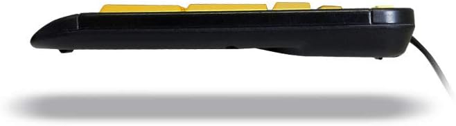 Adesso AKB-132UY - Luminous 4 X Large Print Multimedia Desktop USB Keyboard, Black Yellow