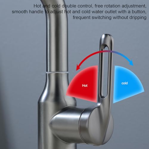 Robinet de salle de bain avec bec rotatif 360° et 4 modes d'eau - 8