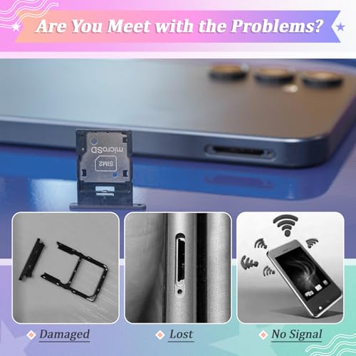 2 peças de bandeja de cartão SIM para Samsung Galaxy A26 suporte para cartão SIM substituição para Samsung A26 5G A266E A266B A266U com pino de ejeção aberto