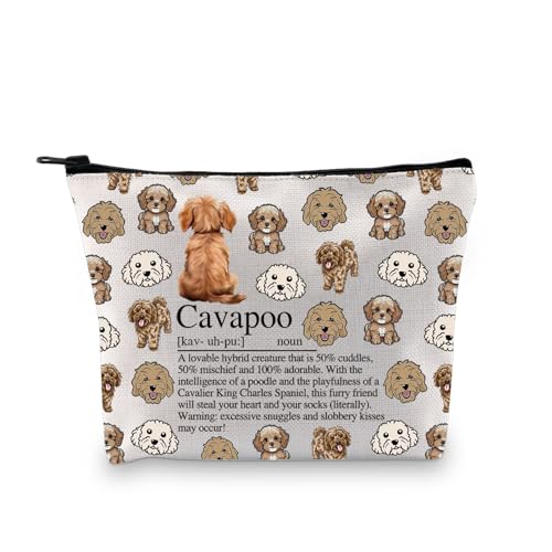 PXTIDY Cavapoo Gifts Cavapoo Dog Lovers Gift Cavapoo Definition Cosmetic Bag Animal Lover Gift Cavapoo Dog Mom Gift