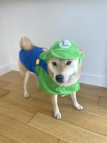 ComfyCamper Hat and Suspenders Dog Costume – X Large Medium Small Lab Star Space Cosplay Halloween Costumes, Small, Green ComfyCamper Hat and Suspenders Dog Costume – X Large Medium Small Lab Star Space Cosplay Halloween Costumes, Small, Green