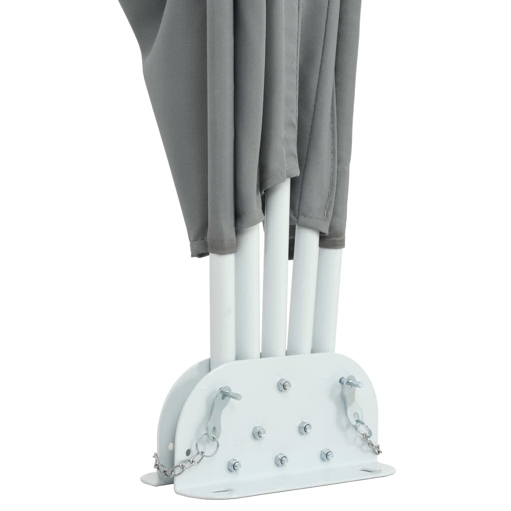 vidaXL Auvent latéral Pliable de terrasse Gris 400 x 200 cm