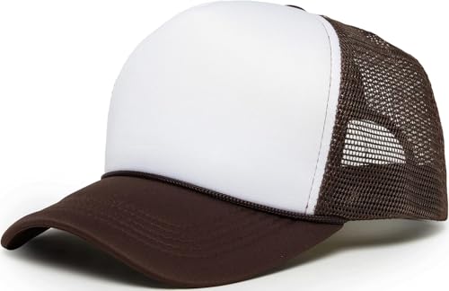 Image of Funky Junque Blank Mesh Foam Lightweight Snapback Trucker Hat | Lightweight Foam Trucker Hat with Breathable Mesh Back, Golf Beach and Street Style, Trendy Trucker Hats for Men