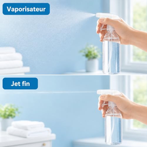 cozydiscount Vaporisateur Nettoyage Lot de 3 Economique - 500 ML - PET - Transparent Flacon Spray Vide Pour les Cheveux, les Plantes, etc. – vue 2