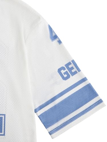 Image of RoseSeek Women's Jersey Shirts Number Graphic V Neck Football T Shirts Tops