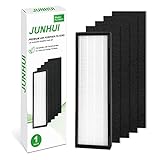 JUNHUI FLT4825 True HEPA B Replacement Filters Compatible with GermGuardian AP AC4825, AC4825E, AC4300BPTCA, AC4850PT, AC4900CA, CDAP450, 1 HEPA + 4 Carbon Filters