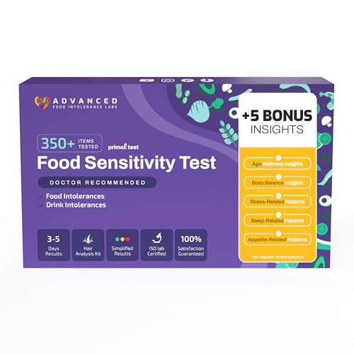 AFIL 350+ Foods, Gluten, Dairy, Proteins, Soy, at-Home Wellness Test Kit, Trusted Hair Analysis for Adults & Kids, at-Home Health Non-Invasive