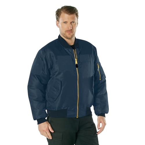 Rothco 23169 MA-1 Flight Jacket with Patches Color : Navy Blue,Size : XL
