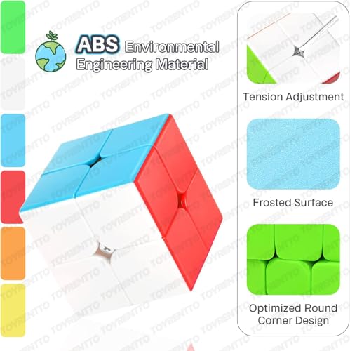 Image of Moyu Meilong 2x2 Speed Cube Smooth Turning Stickerless Puzzle Toy for Beginners and Professionals High Performance 2x2 Cube for Kids and Adults