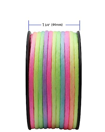 Soft Rainbow Paracord 7 Strands 4Mm Nylon Parachute Cord 160Ft 320Ft Camping Rope #TOP5
