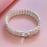 Nuovo Braccialetto con Ciondolo in Argento 925, da Donna e da Uomo, Gioiello alla Moda, Regalo, Stile 60-4#